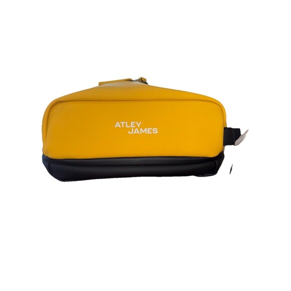 Atley James Yellow Black Travel Toiletry Bag Dopp Kit Gym NWT Waterproof - Picture 3 of 9
